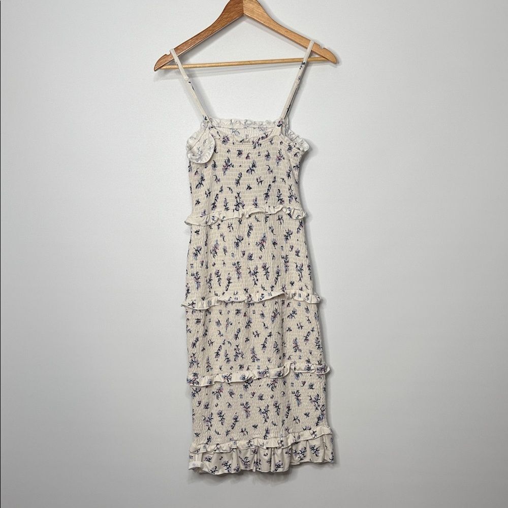 No Boundaries Floral Print Smocked Ruffle Tiered Dress Size Small - Picture 6 of 8